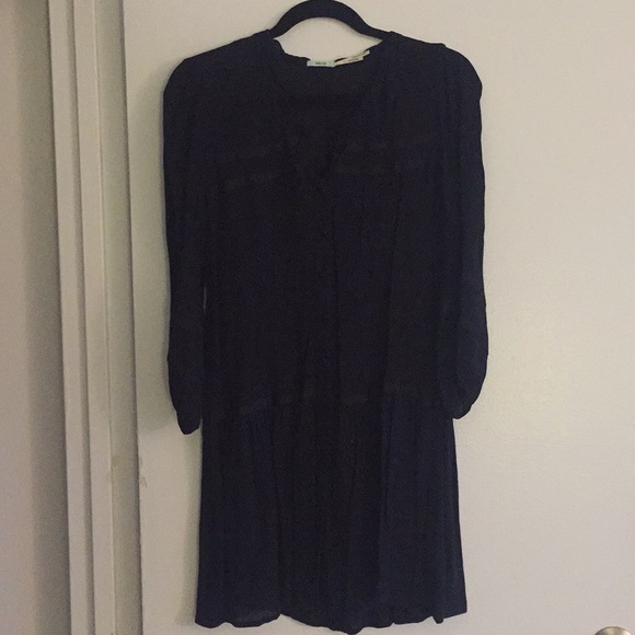 Dark navy blue long sleeve dress - Picture 1 of 1